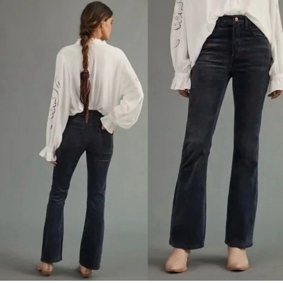 Pilcro Pants - Anthropologie‎ Pilcro Women's Grey Corduroy Flare Pants The Icon Style Size 29